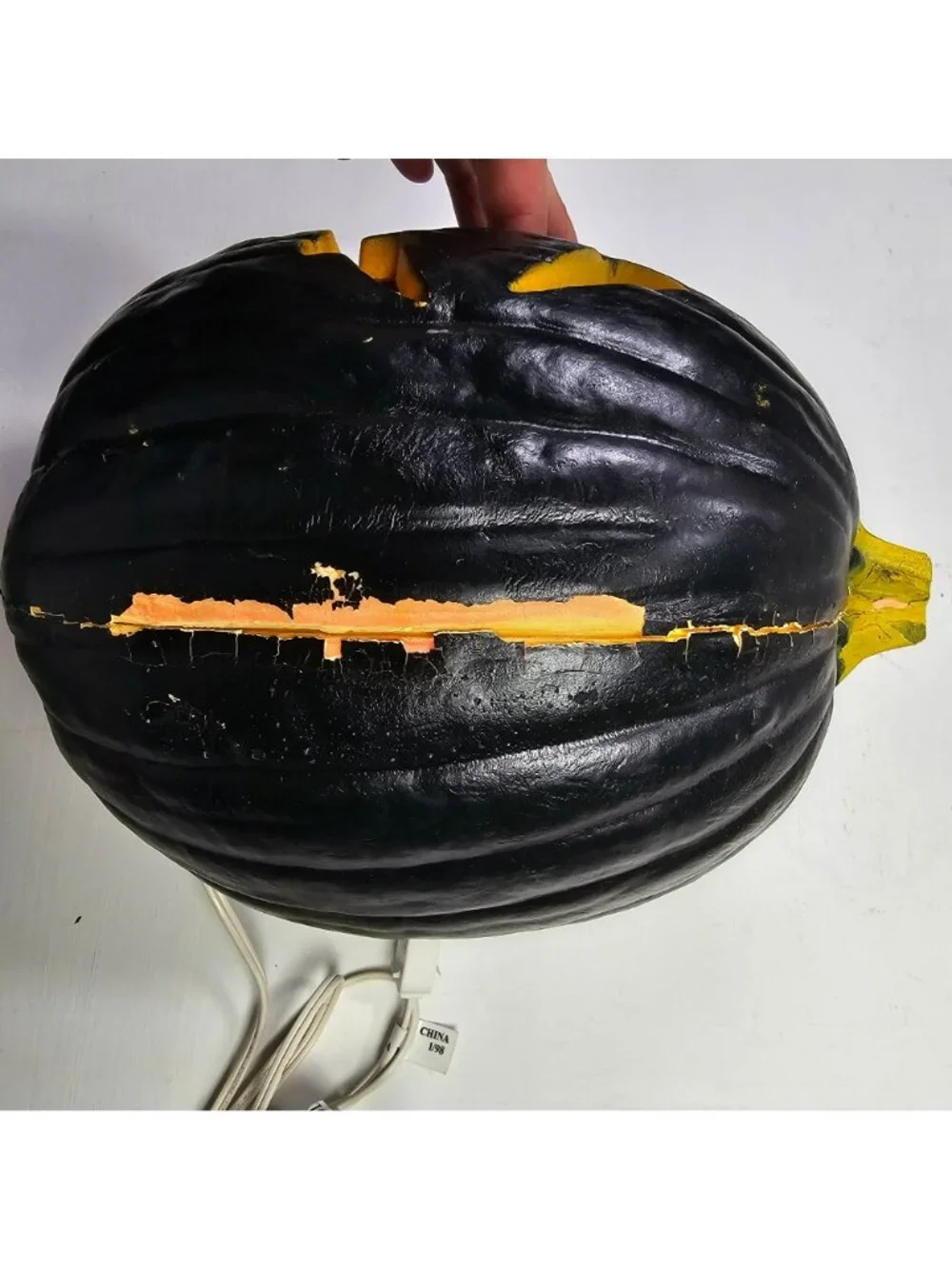 Trendmaster 1993 Black Light-Up Jack-O-Lantern 9